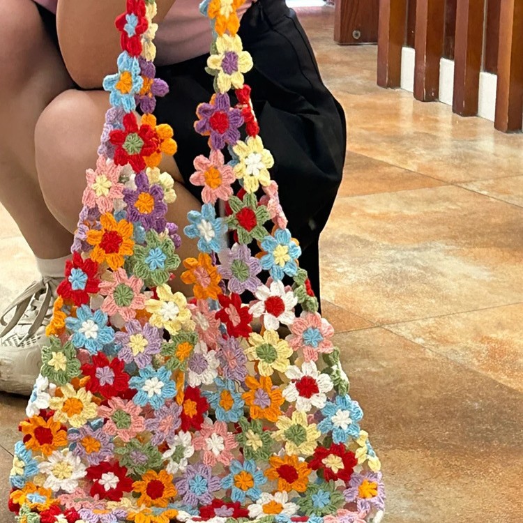 手工编织钩针DIY单肩包材料