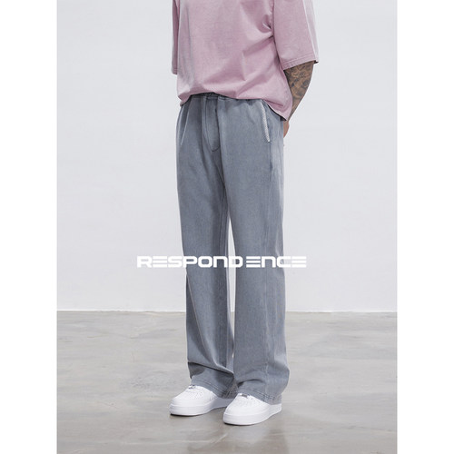 RESPONDENCE水洗直筒休闲卫裤
