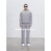 直筒卫裤 RESPONDENCE 凉感垂坠通勤休闲运动健身套装 拉链套头卫衣