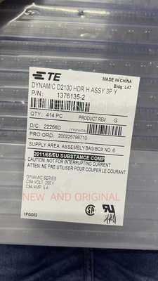 1376135-2 泰科TE安普AMP正品  D2100 3针 Y卡弯针插座 量大价优