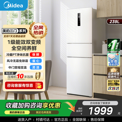 美的251冰箱一级能效风冷无霜