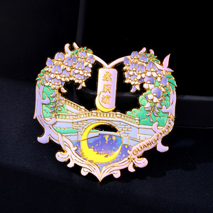 文创广州冰箱贴永庆坊月亮桥旅游景点纪念品精美创意金属磁吸礼品