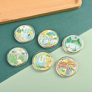 贵州黄果树瀑布金属浮雕纪念章热门景点热销文创纪念币城市礼品