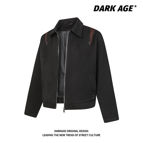 DARKAGE原创翻领拼接设计感外套