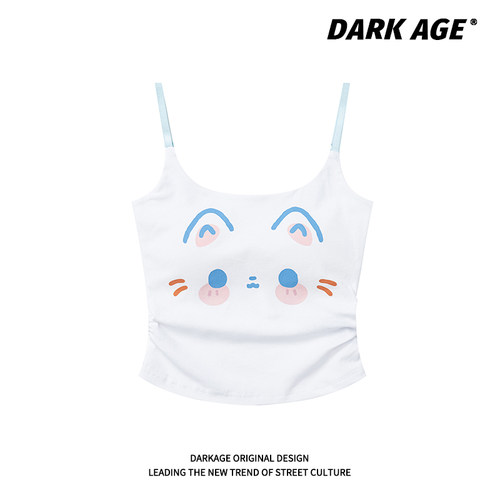 DARKAGE原创可爱小猫背心吊带