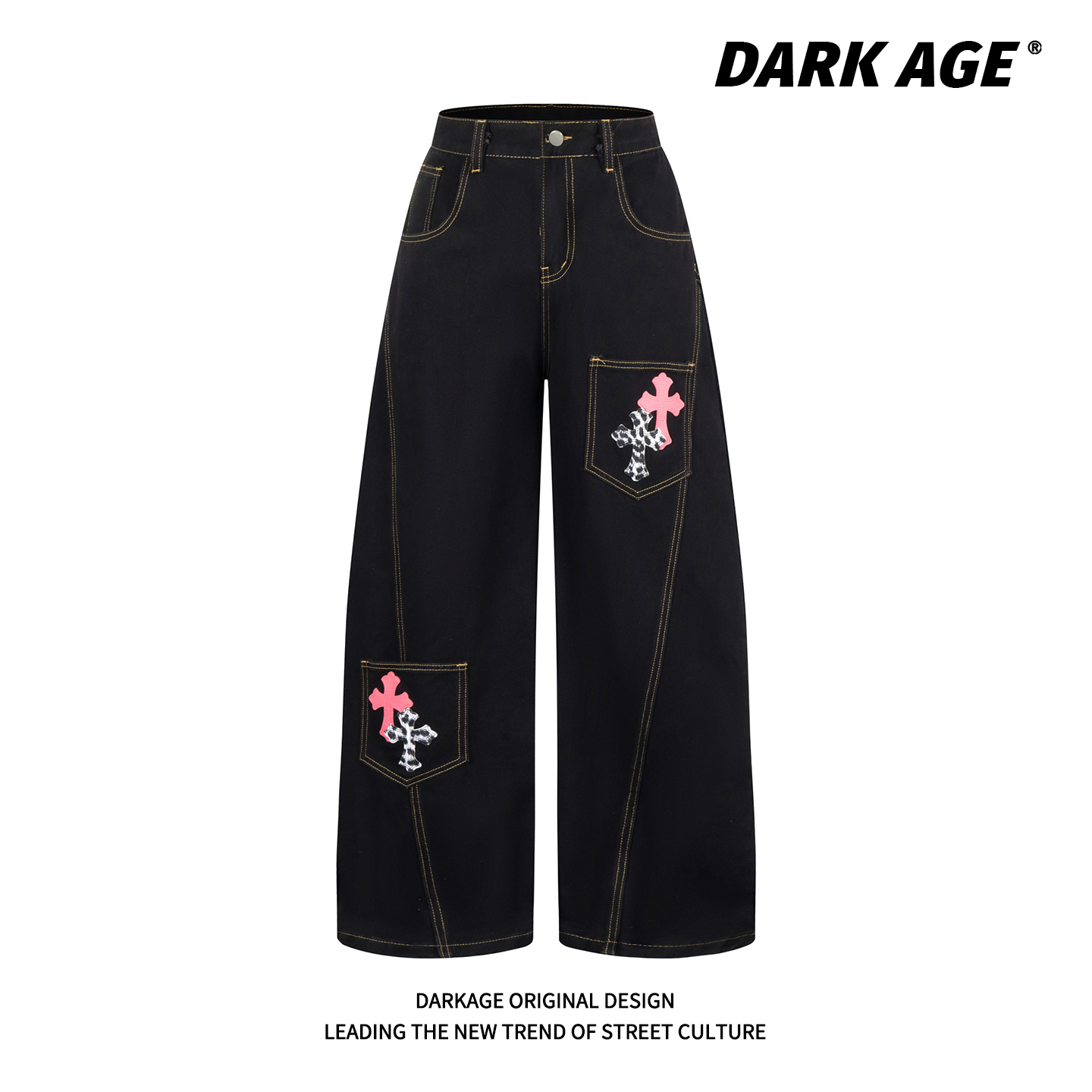 DARKAGE原创弯刀牛仔裤