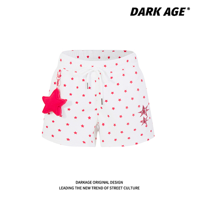 DARKAGE原创星星满印运动短裤