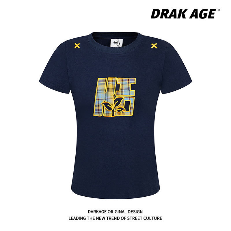 DARKAGE美式辣妹修身显瘦短袖T恤