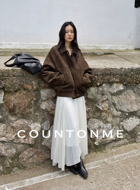 COUNTONME 复古老钱/重工质感2025秋冬柔雾感麂皮翻领夹克外套