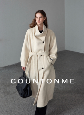 COUNTONME 澳毛中长款大衣外套