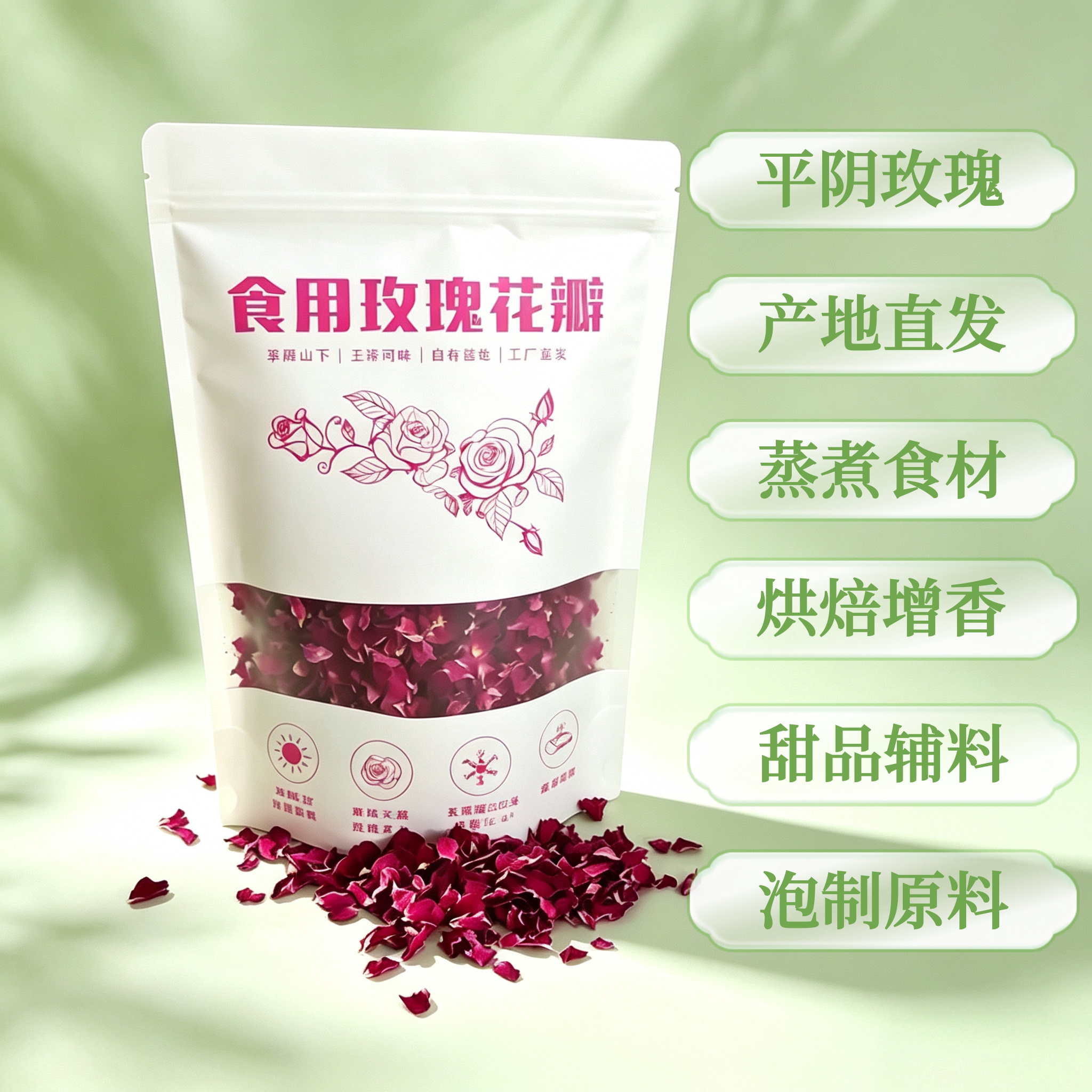 原产地可食用玫瑰花瓣50g