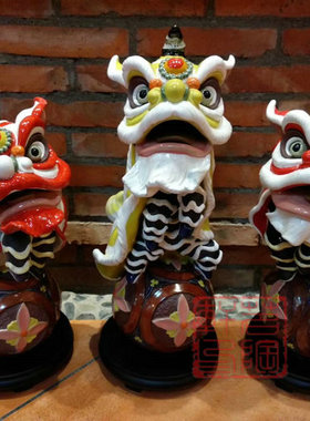 陶瓷石湾公仔醒狮工艺品