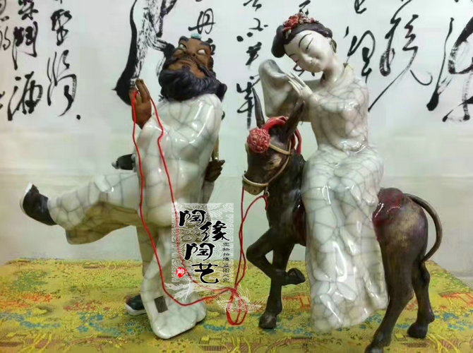 陶瓷工艺品 石湾公仔 钟馗嫁妹 典故