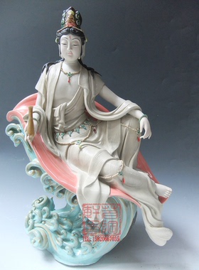陶瓷石湾公仔观音菩萨工艺品