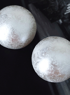 RTZHANG 法式复古海绵珍珠耳钉圆形耳环女气质轻奢高级感个性耳饰