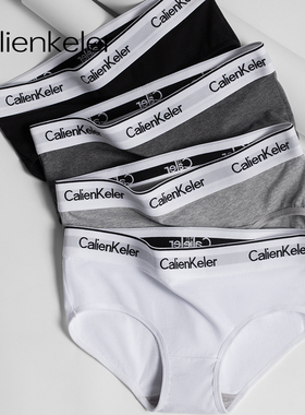 内裤纯棉女士运动性感秋冬季2025新款全棉大码CKer女生抗菌黑白系