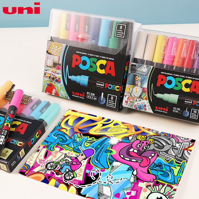 日本三菱丙烯马克笔套装