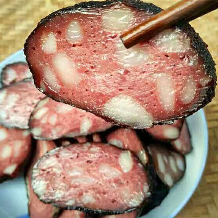 猪血丸子湖南邵阳特产柴火血粑豆腐农家自制烟熏圆子贵州腊味包邮