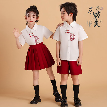 六一儿童合唱演出服中小学生诗歌朗诵比赛表演服幼儿园毕业照班服