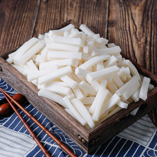 宁波切条年糕条火锅年糕切片韩式散装小年糕食材批发手工水磨真空