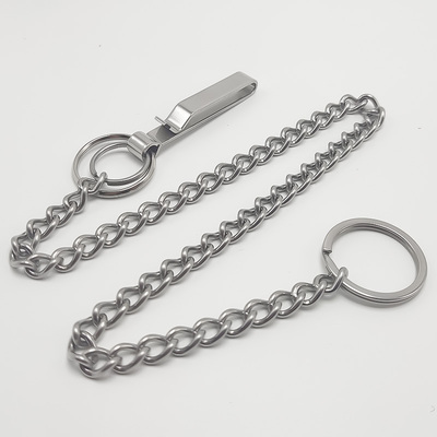 不锈钢焊接链条钥匙挂