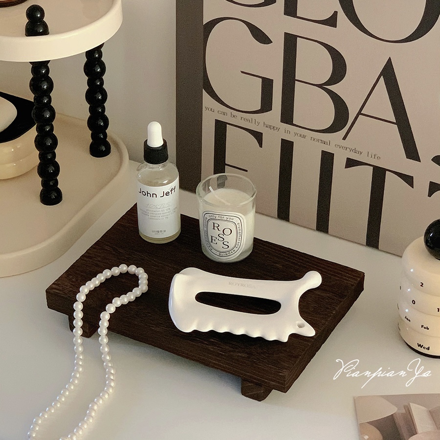 复古实木收纳托盘茶桌托盘收纳板展示板置物板花瓶底座拍照道具