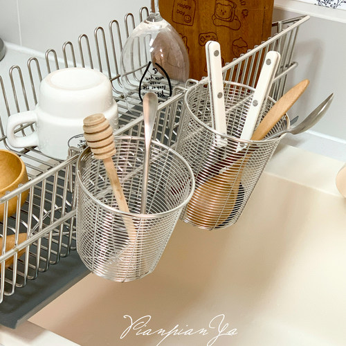 304不锈钢筷子笼厨房可悬挂防霉抗菌筷子收纳桶餐具置物沥水架