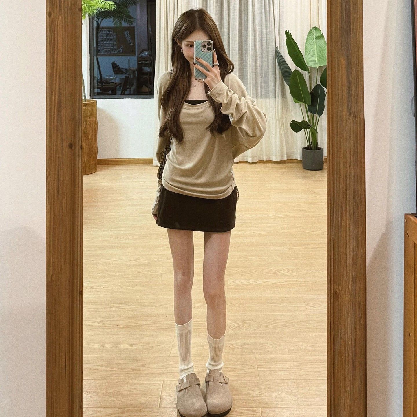 韩系修身挂脖吊带包臀裙女早秋别