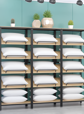 展会枕头展示架布料枕芯陈列架展示柜抱枕样品展示柜家纺货柜展柜