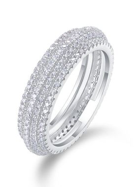 S925银月影流光戒指莫桑石浑身豪镶戒子跨境tiktok热卖源头批发