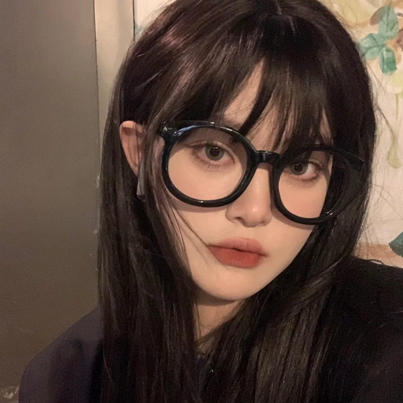 黑框防辐射抗蓝光韩版圆脸眼镜