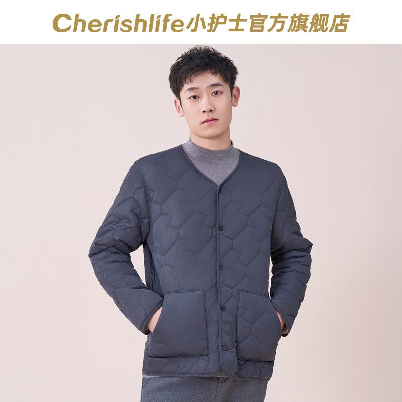 小护士棉袄男士冬季外穿加厚羊毛开襟保暖上衣宽松中老年开衫棉服