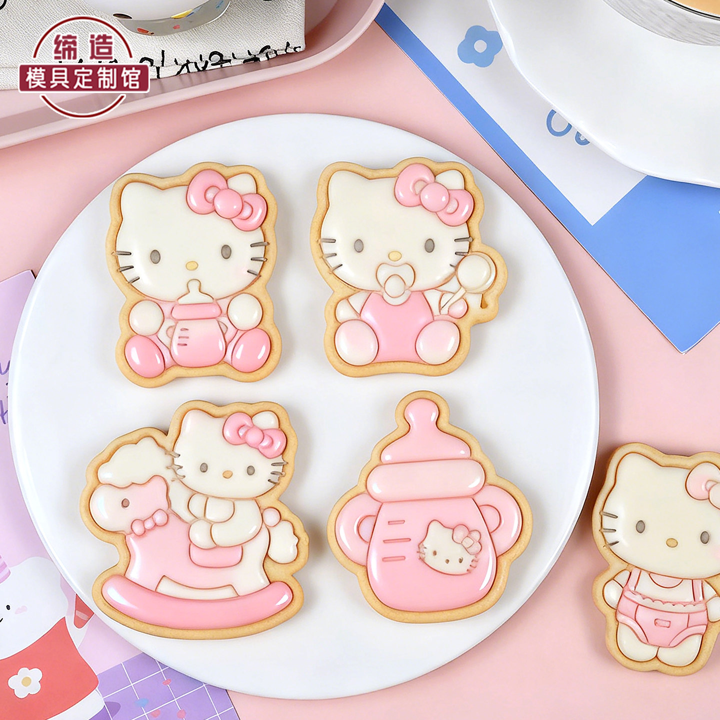 kt宝宝系列卡通饼干模具kt猫可爱曲奇糖霜立体印花按压3D烘焙工具