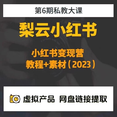 小HS高阶私教大课 梨老师商业变现圈 视频课程73讲第6期 4999专栏