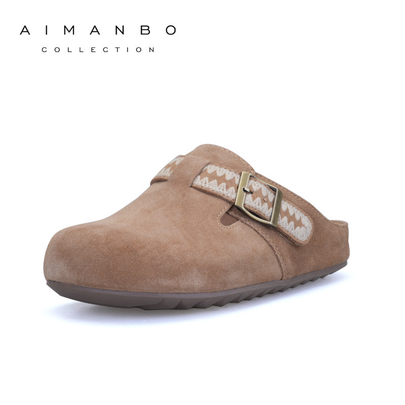 漫步佳人2026春季新品时尚百搭勃肯鞋刺绣小个子增高包头拖外穿鞋,女鞋,勃肯鞋/软木鞋,淘宝优惠券,粉丝福利购,淘宝优惠卷