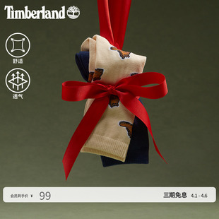 Timberland添柏岚官方中性长袜秋冬新款 A6BTB 舒适透气二双装