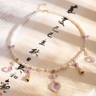 儿童古风璎珞项链水滴流苏软璎珞坦领柯子裙汉服旗袍配饰国风饰品