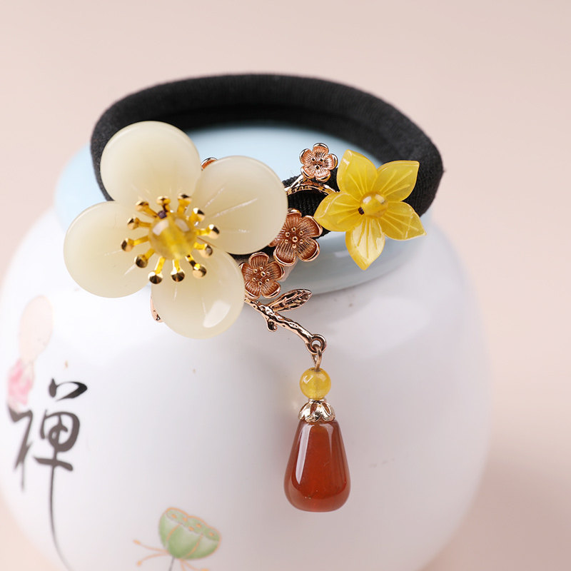 简约现代簪子女古风发簪旗袍汉服古装古代头饰丸子头盘发发钗头花