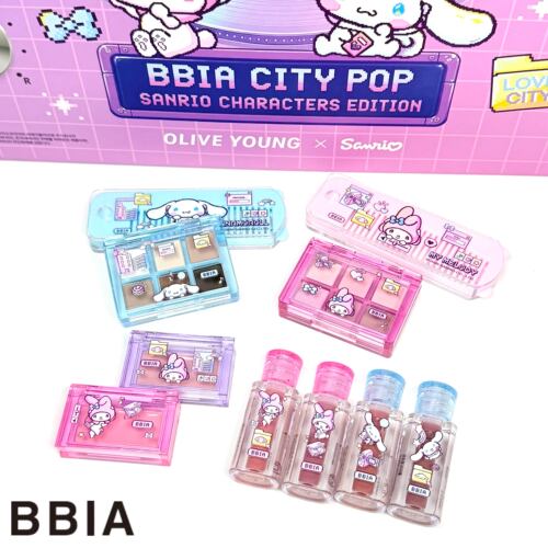 9月OY新▼bbia 三丽鸥限定联名 迷你眼影 唇釉 腮红 玉桂狗美乐蒂