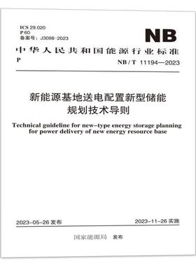 NB/T 11194-2023 新能源基地送电配置新型储能规划技术导则