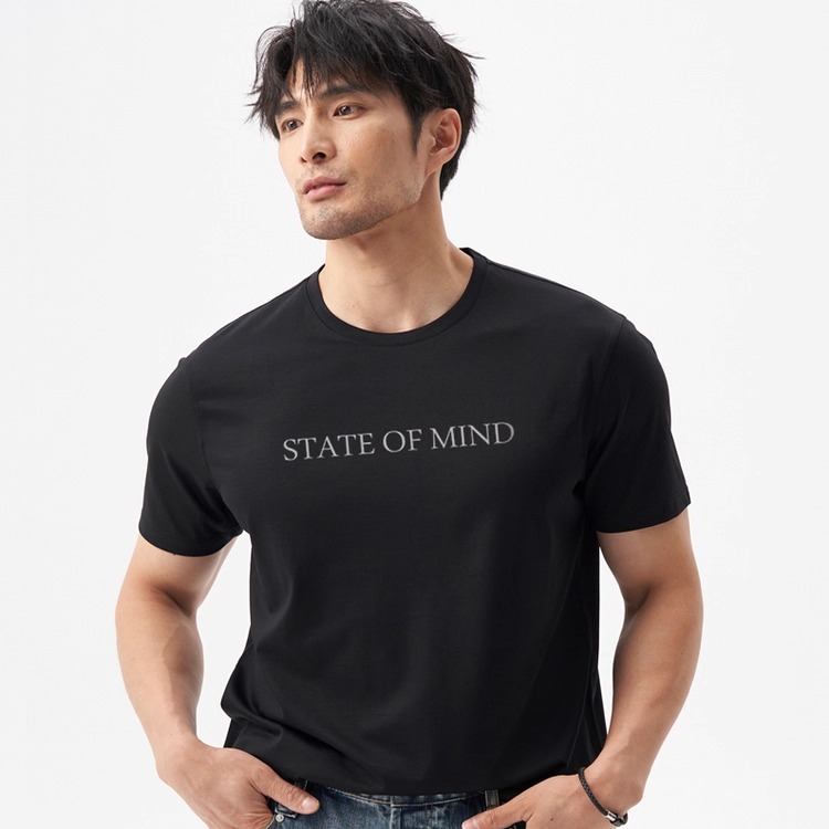 MXKM莫代尔男士短袖T恤夏季潮流