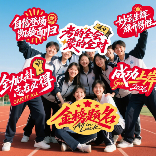 中高考加油百日誓师大会活动励志手举牌场景布置道具高考手持牌