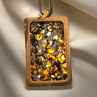 橄榄石铁陨石吊坠 星星项链陨铁天然情人节礼物保真