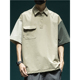 宽松大码 POLO衫 户外时尚 夏季 上衣服 冰丝薄款 拼接百搭速干半袖 男士