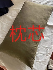 武汉三五零六工厂生产纯棉君绿土黄色枕套+珍珠棉枕芯枕头1套