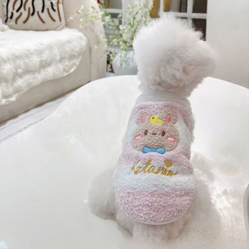 春秋狗狗衣服软绵绵背心小奶狗衣服可爱背心宠物比熊马尔济斯泰迪