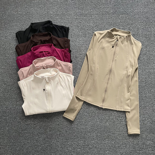 健身衣亲肤裸感训练运动外套立领