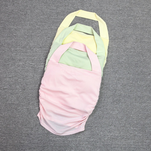 网纱美背挂脖瑜伽服背心外穿带胸垫运动上衣普拉提训练健身文胸