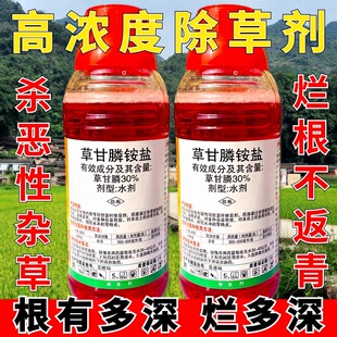 除草剂烂根草甘膦死根连根烂斩草除根杂草一扫光灭草剂农药批发价