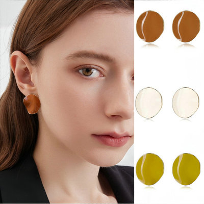 菲菲珠宝不规则纯银几何耳钉时尚气质耳环女夸张个性耳饰生日礼物